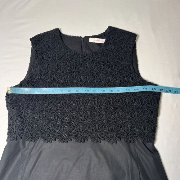 See by Chloe Daisy Crochet Overlay Black Dress Retro A-Line Floral 38 Medium - Picture 8 of 16
